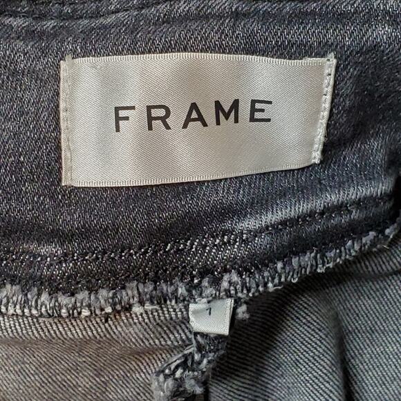 Frame Denim Womens Size 1 Le One Jet Set Flare Travel Pull On Jeans Gray - Picture 5 of 10